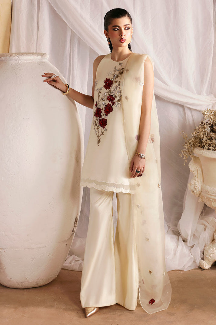 3 Piece Stitched Silk Suit - Ready to Wear