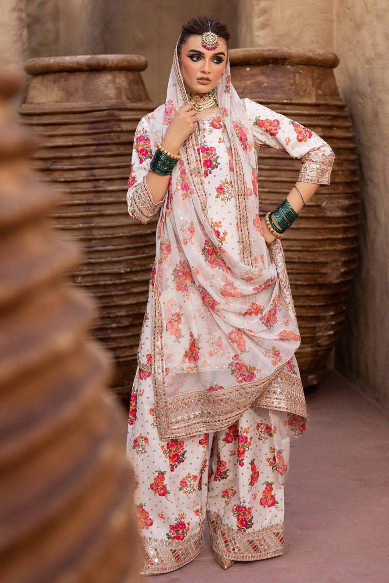 03-PIECE STITCHED SILK SUIT