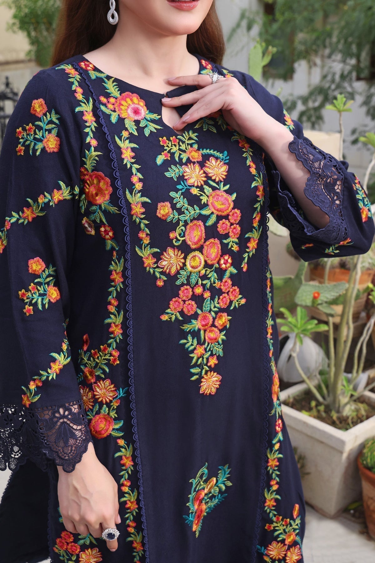 3 Piece Stitched Dhanak Dress - Ready to Wear
