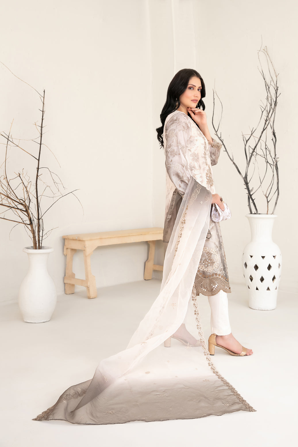 3-Piece -Stitched Organza Collection