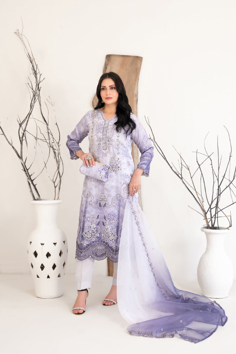 3-Piece Stitched Organza Collection