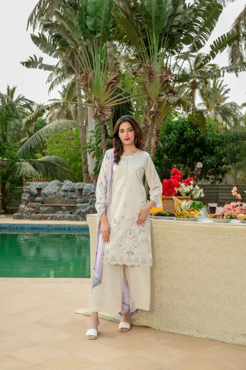 Embroidered Lawn Suit