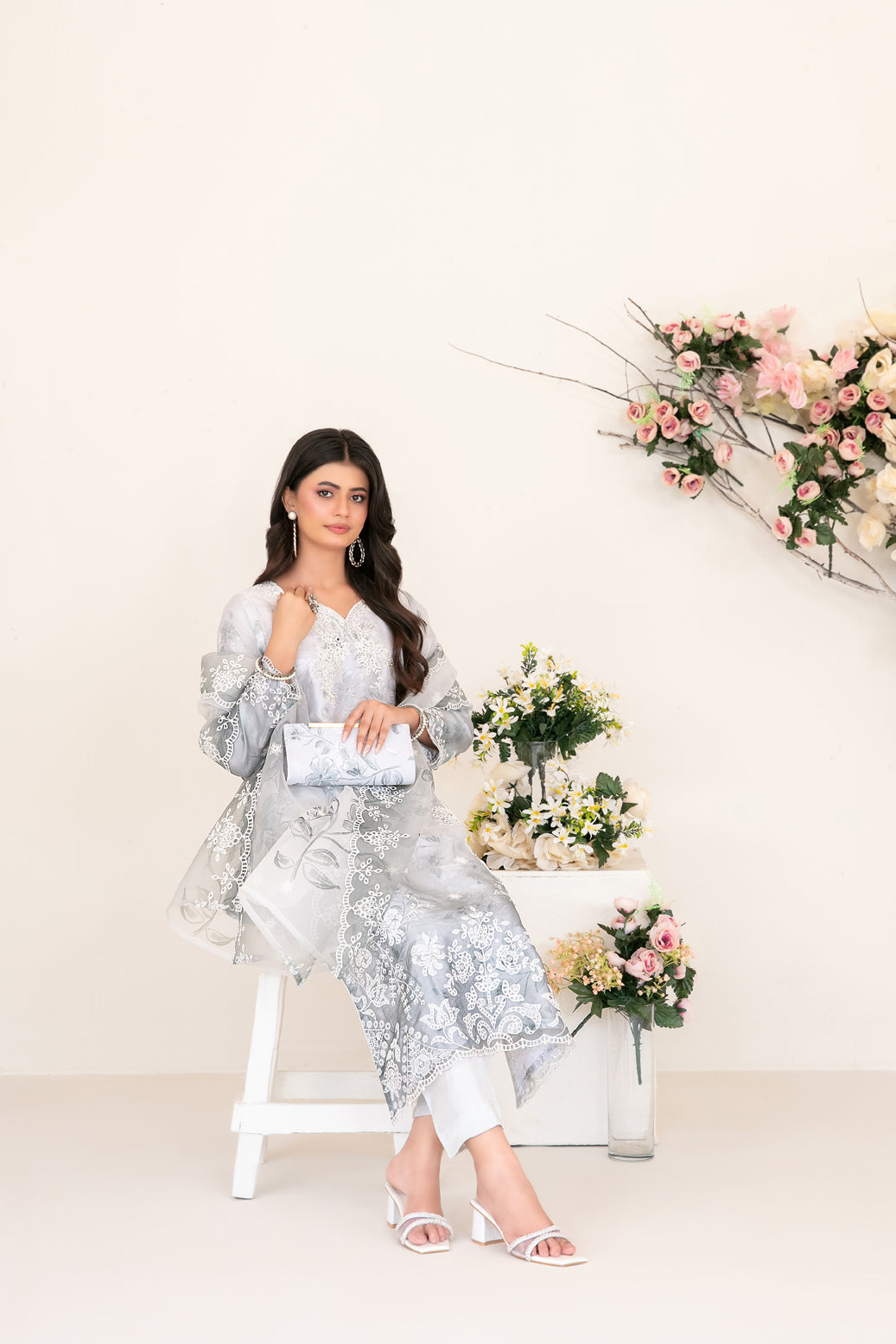 3 Piece-Stitched Organza Collection