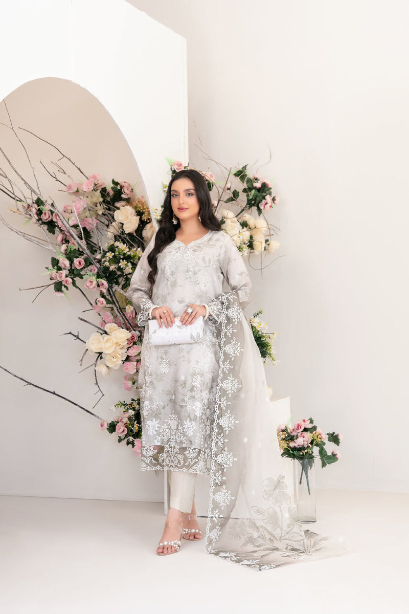 3 Piece  Organza  Stitched Collection