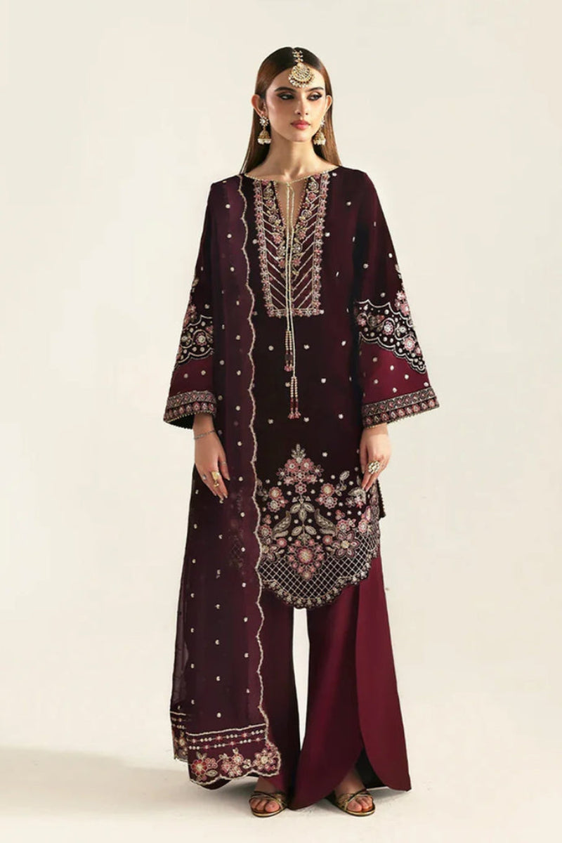 3 Piece Stitched Velvet Suit - Ready to Wear