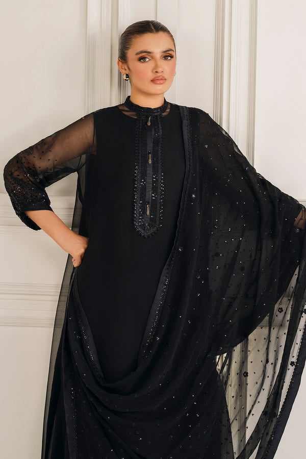 3 Piece Stitched Chiffon Suit - Ready to Wear