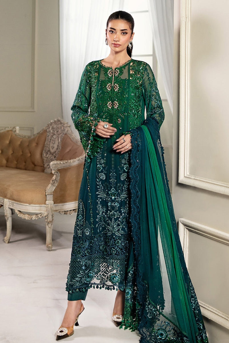 Chiffon Collection | Luxury Tie & Dye Embroidered 3-Piece Suit