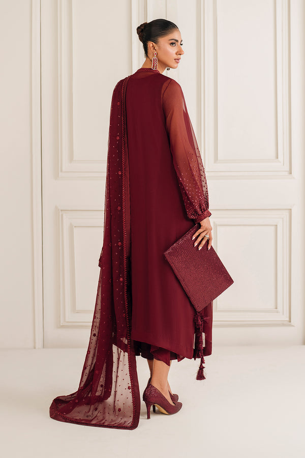 3 Piece Stitched Chiffon Suit - Ready to Wear