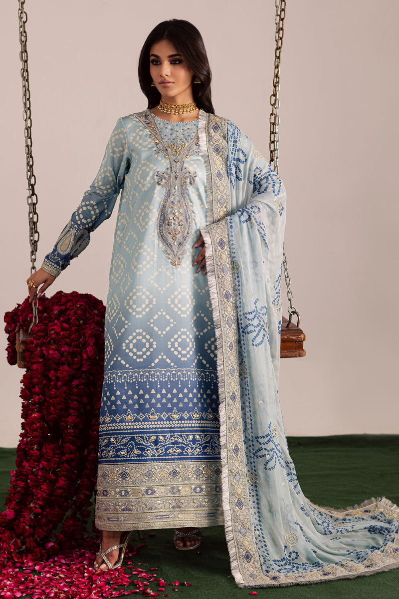 3 Piece Stitched Lawn Suit - Ready  to Wear