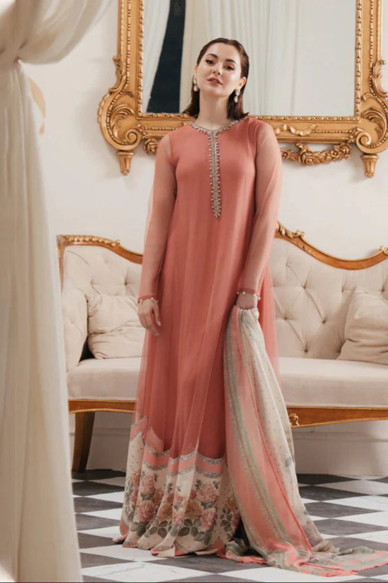 04-Piece Stitched Embroidered Silk Suit