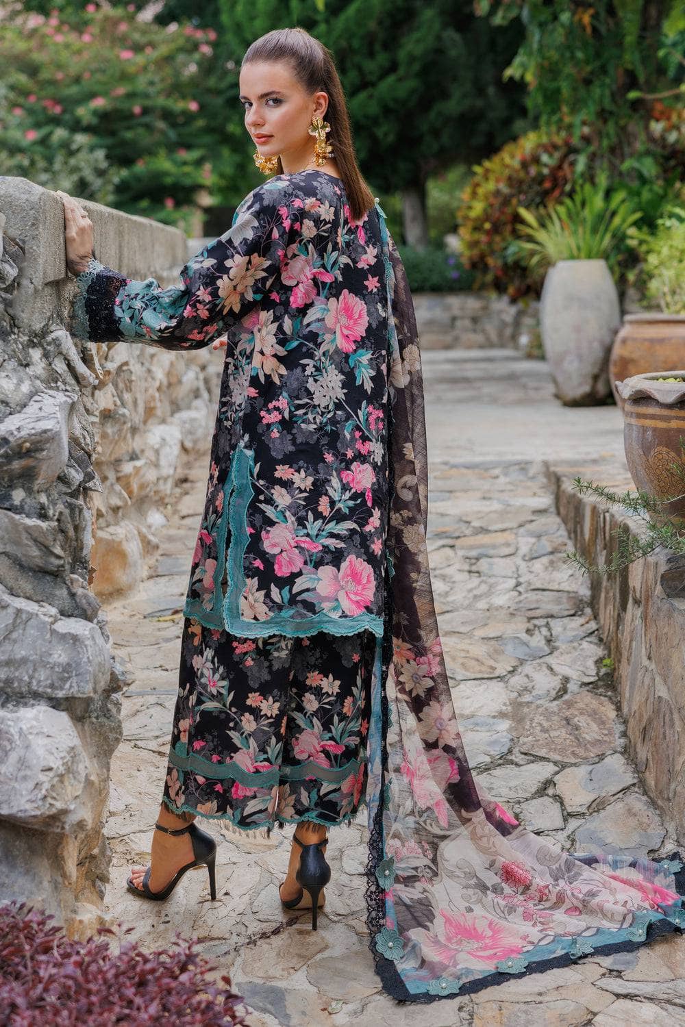 3 Piece Stitched Lawn Suit - Ready to Wear