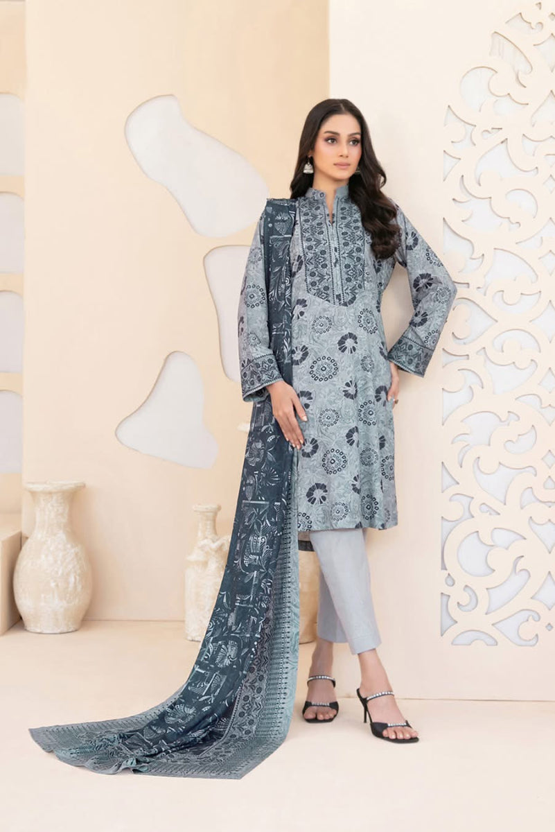 3 Piece Stitched Lawn Suit