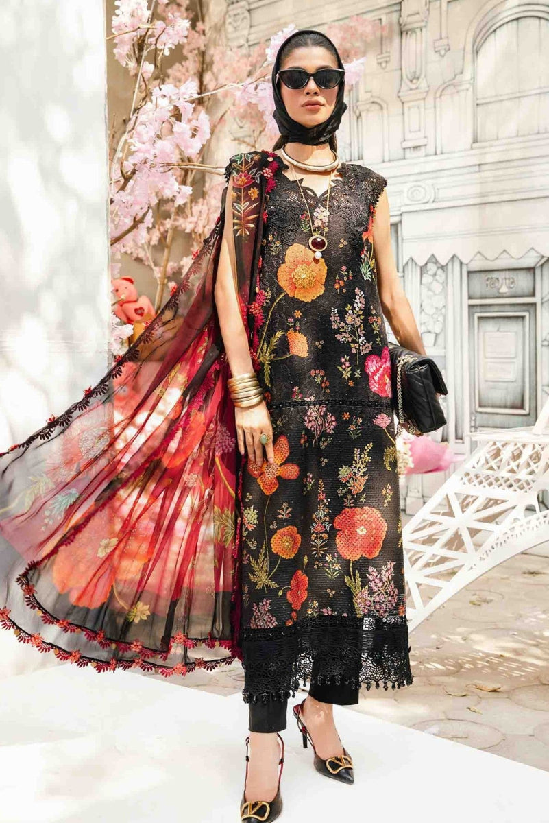 3 Piece Embroidery Lawn with Chiffon Dupatta