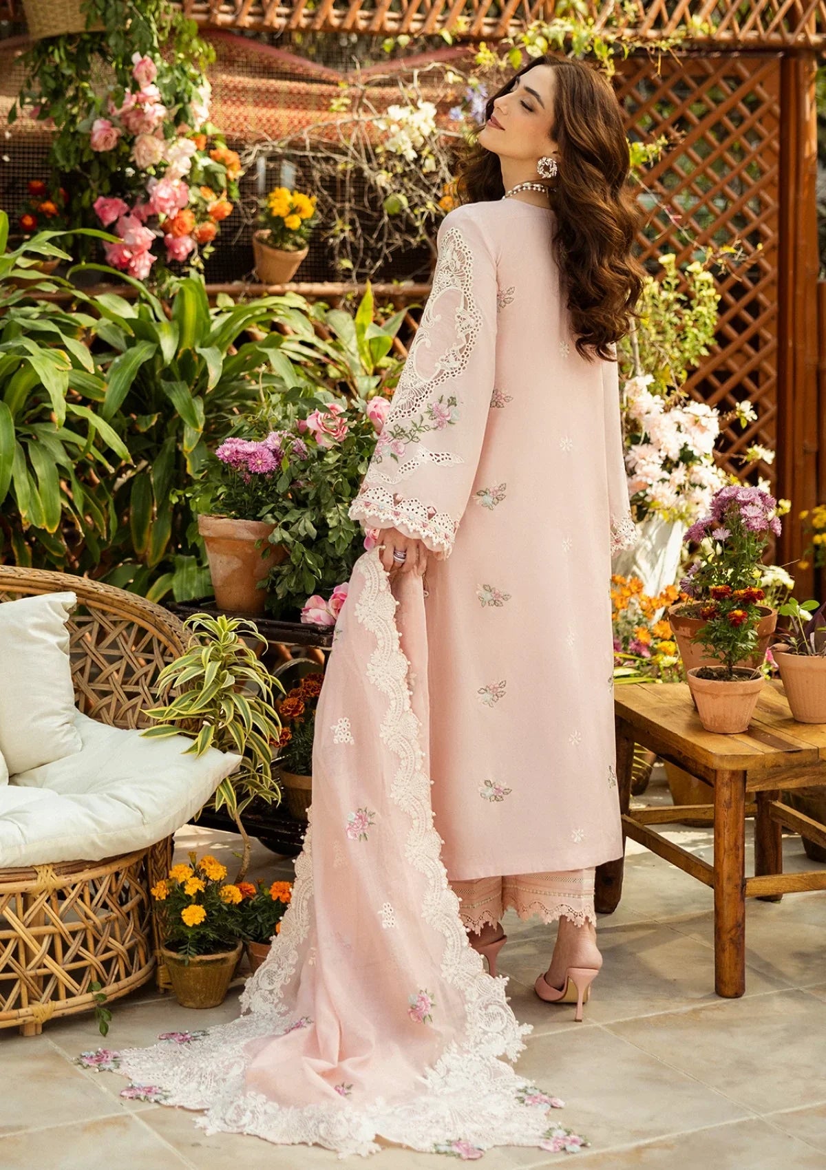 03-Piece Cotton Suit With Embroidery - Ready TO Wear