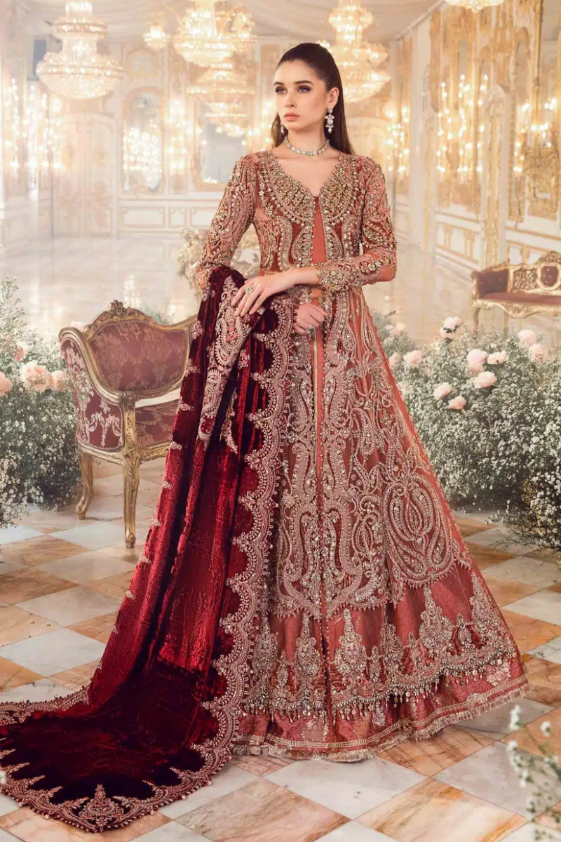 3 Piece Stitched Net Frock – Ready to Wear