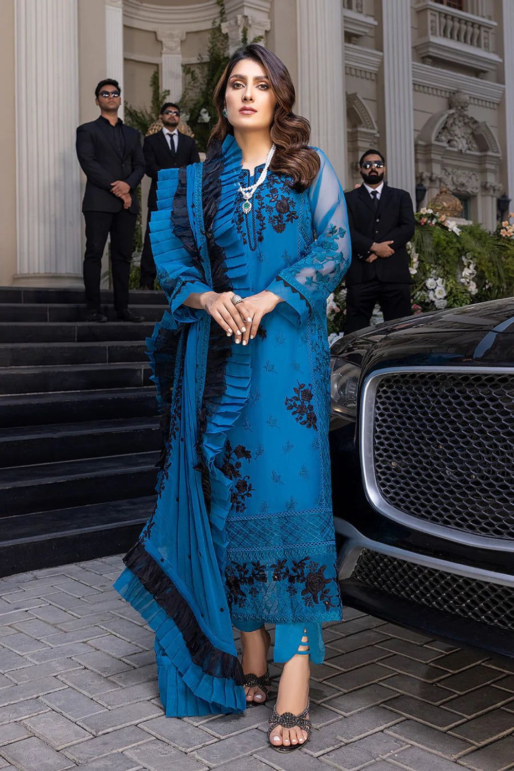 03-PIECE STITCHED CHIFFON SUIT