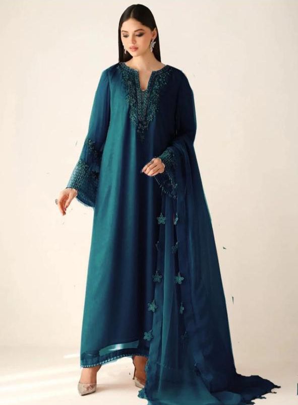 3 Piece Stitched Chiffon Suit - Ready to Wear