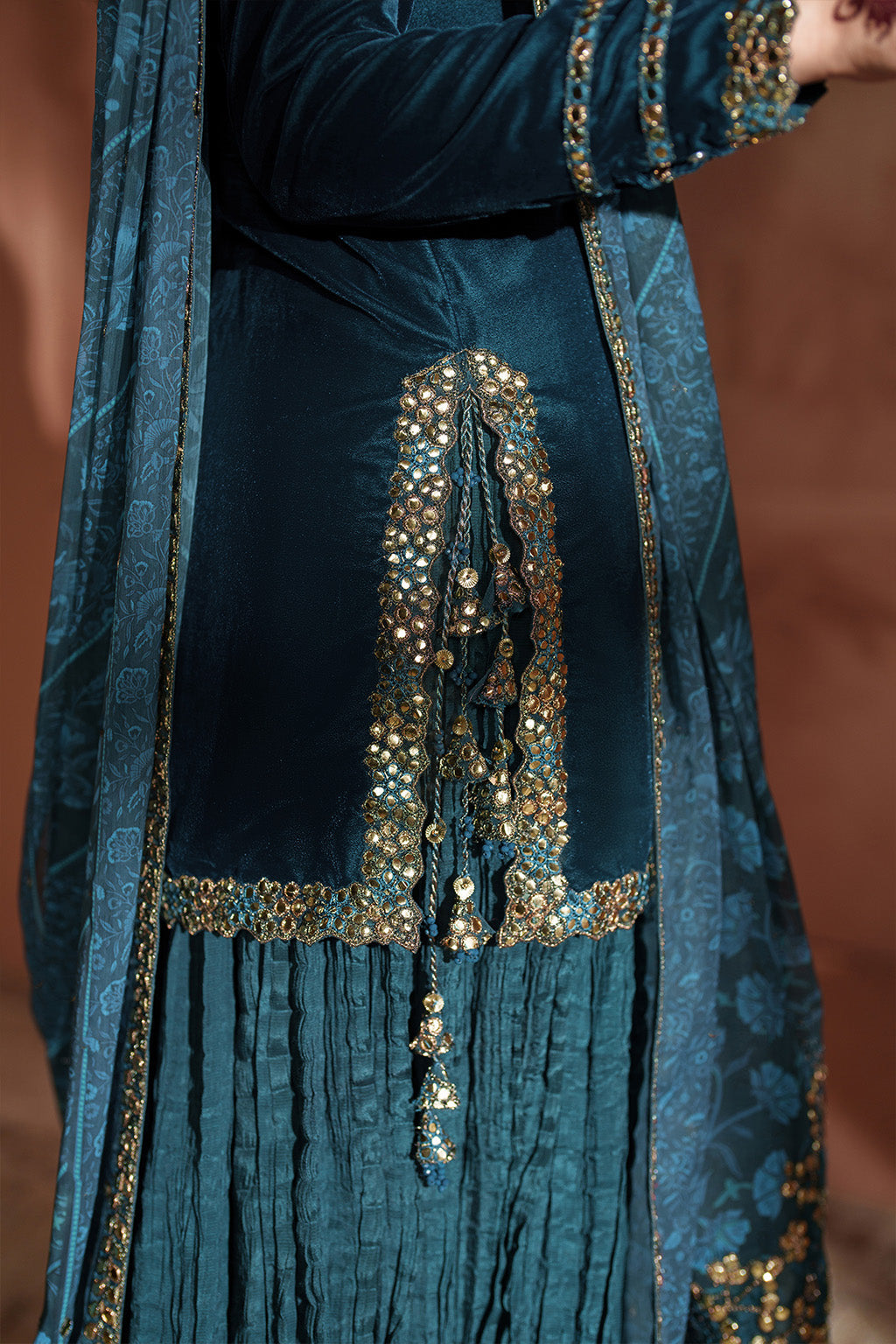 3 Piece Stitched Velvet Suit - Ready to Wear
