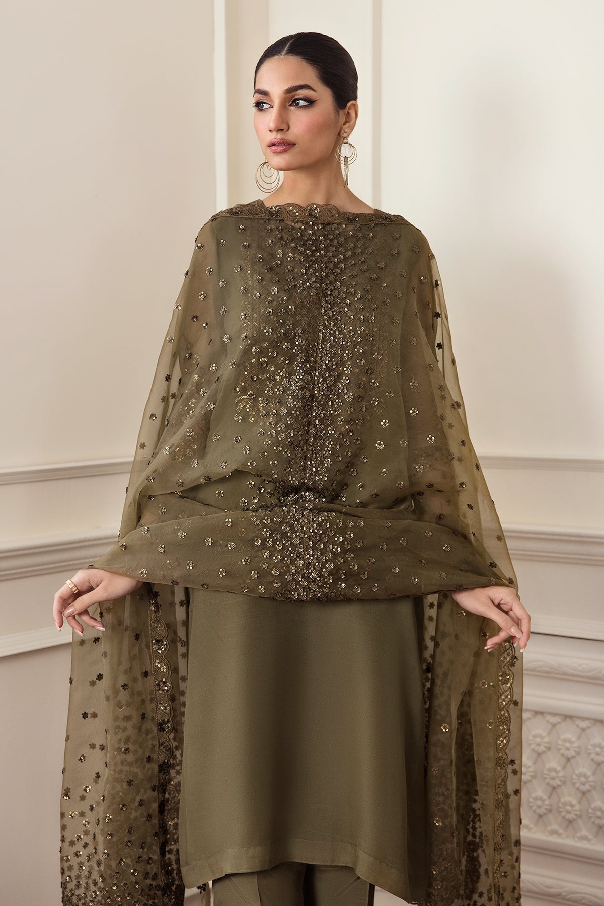 3-Piece Stitched – Chiffon  Suit - Ready to Wear