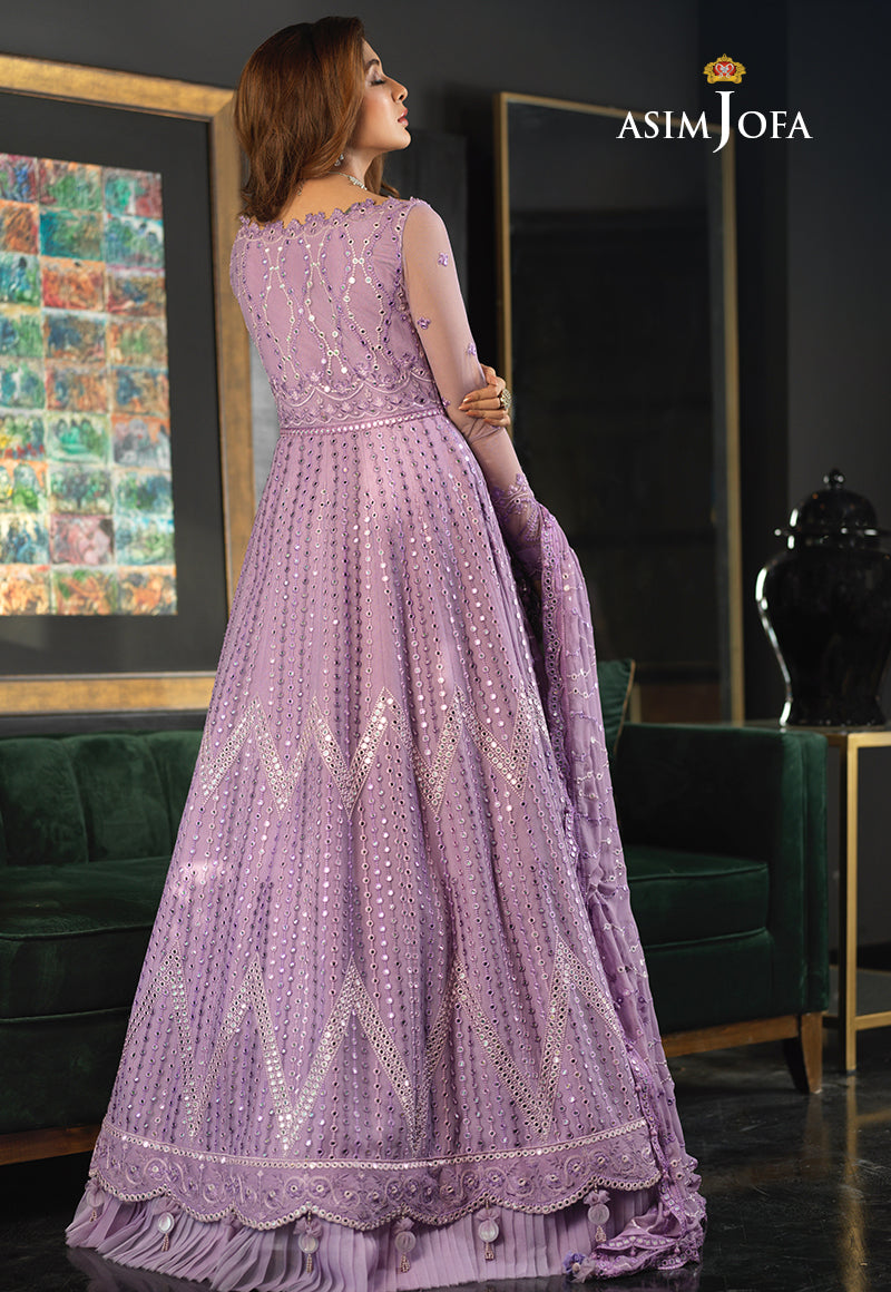 Chiffon Frock with Satin Silk Trouser