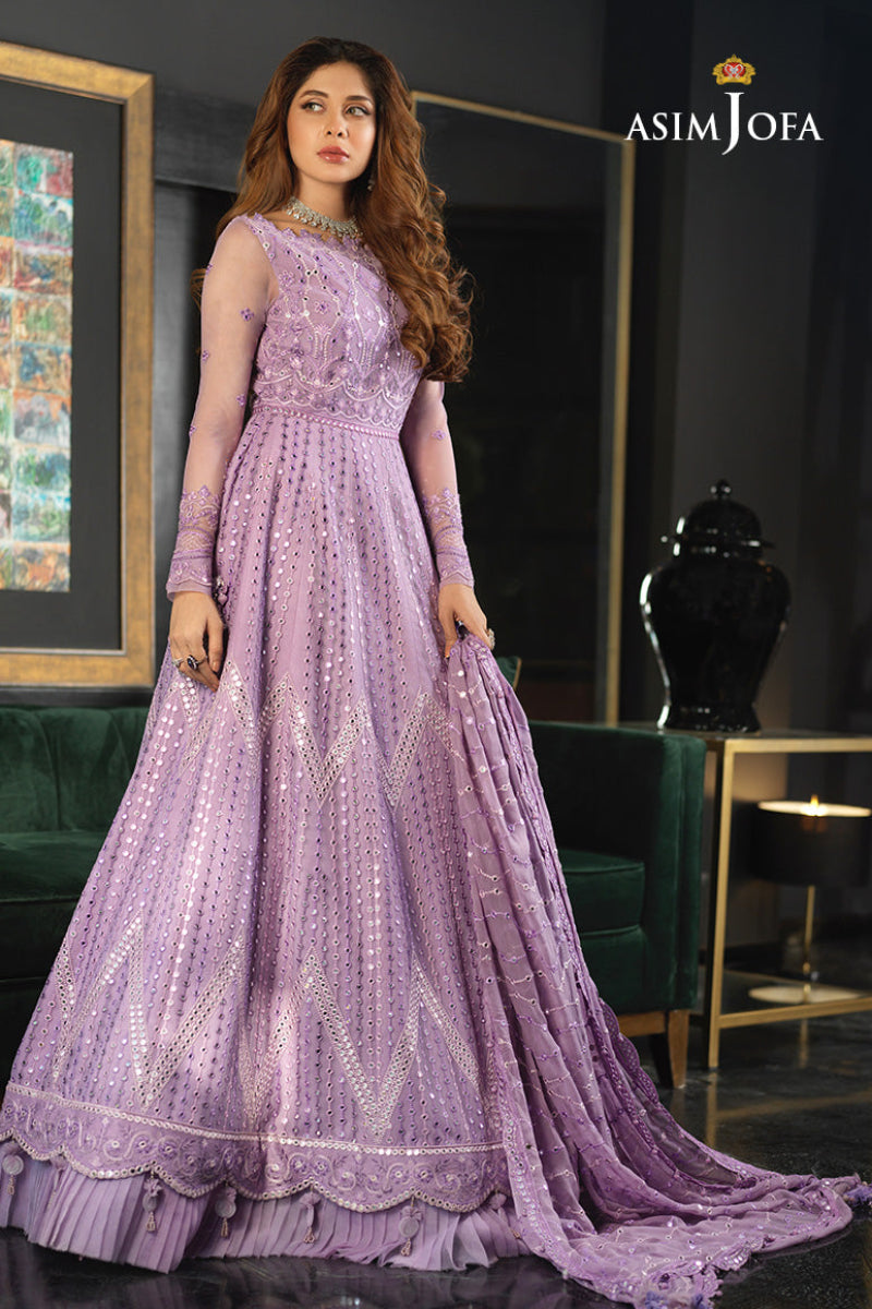 Chiffon Frock with Satin Silk Trouser