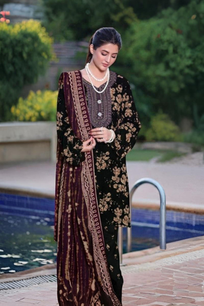 3 Piece Stitched Lawn Suit - Ready to Wear