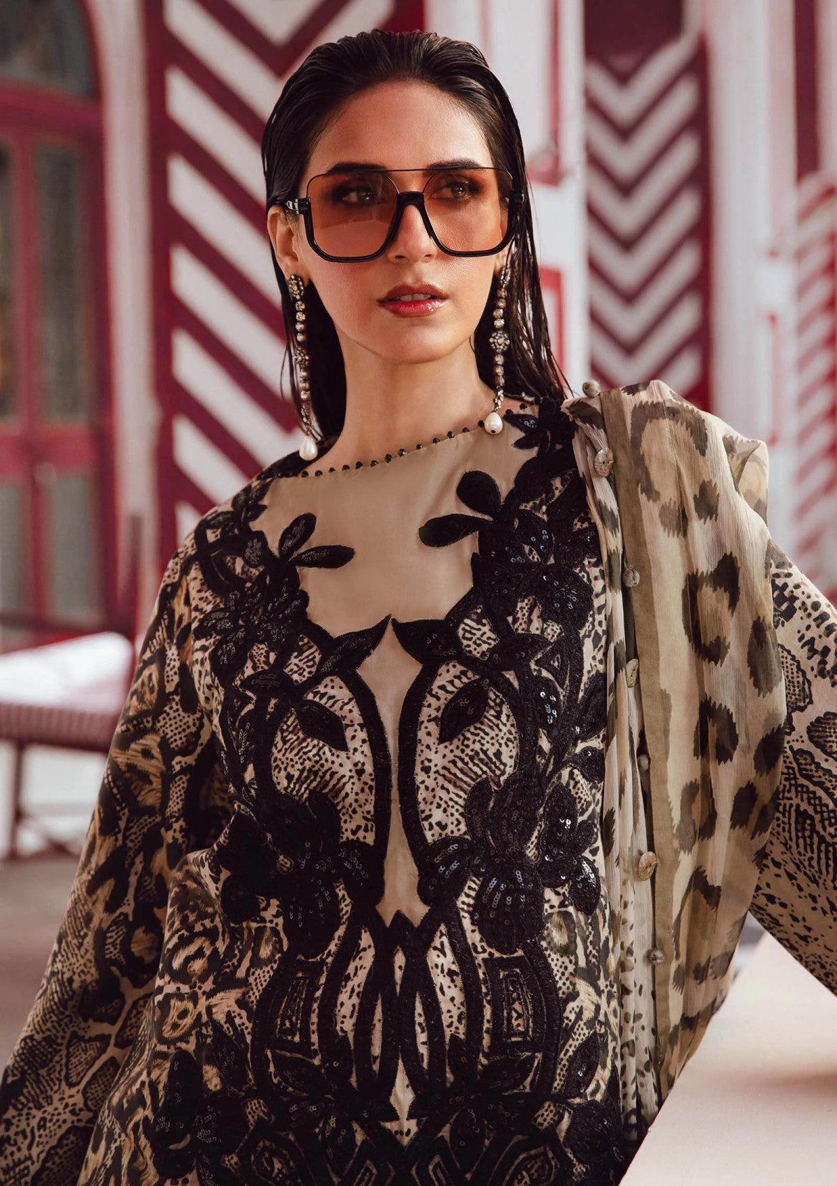 3 Piece Stitched Lawn Suit - Ready to Wear