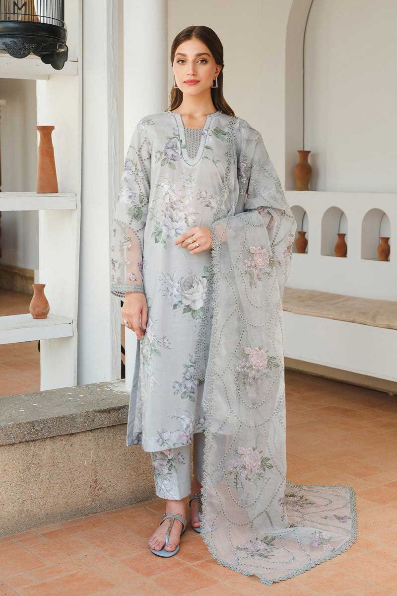 3 Piece Printed Embroidery Lawn Suit