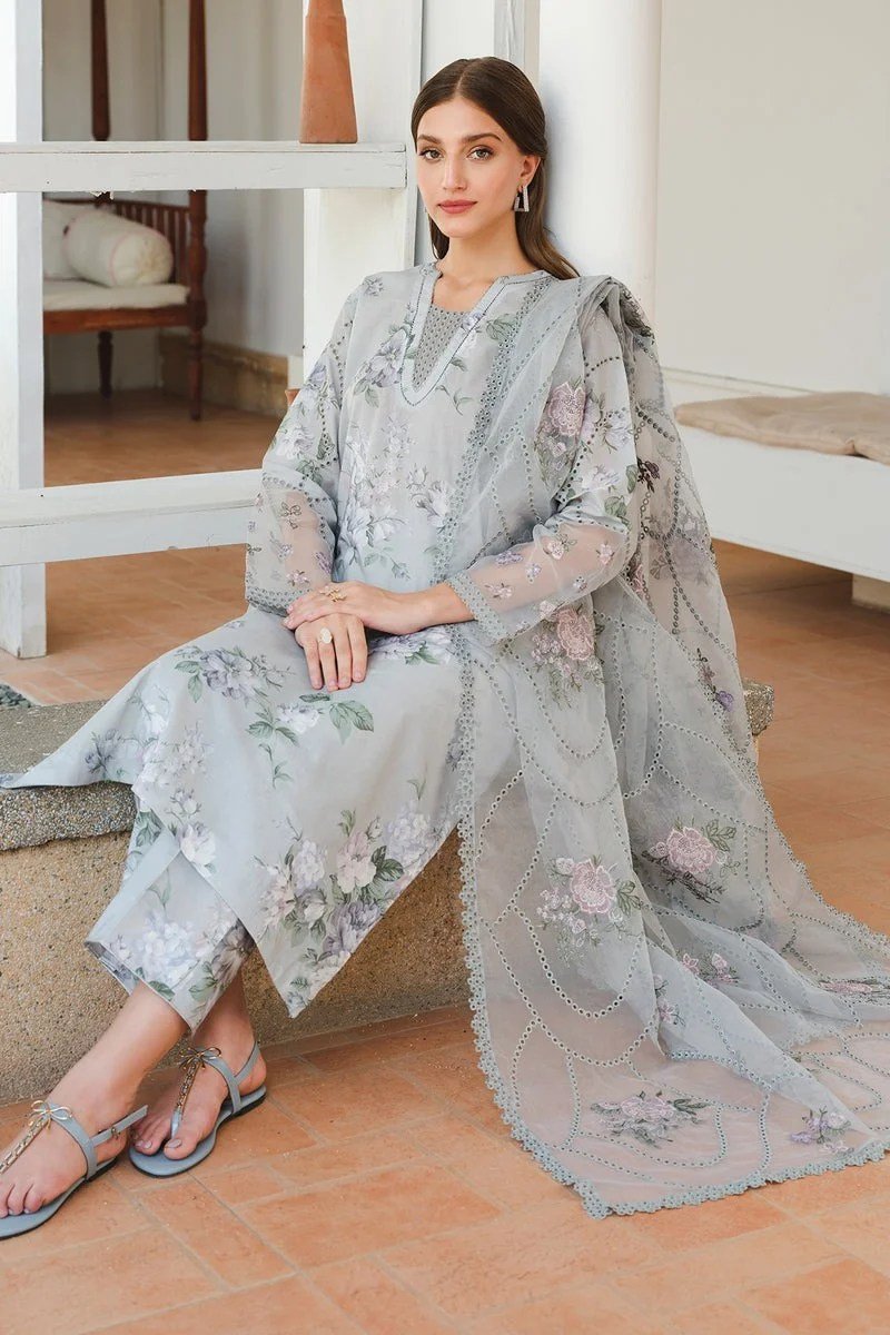 3 Piece Printed Embroidery Lawn Suit
