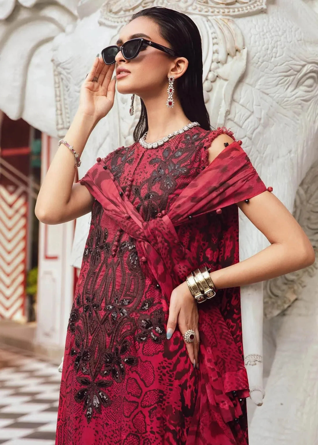3 Piece Stitched lawn Suit - Ready to Wear