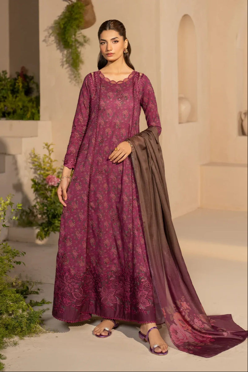 Lawn Suit with Chiffon Dupatta