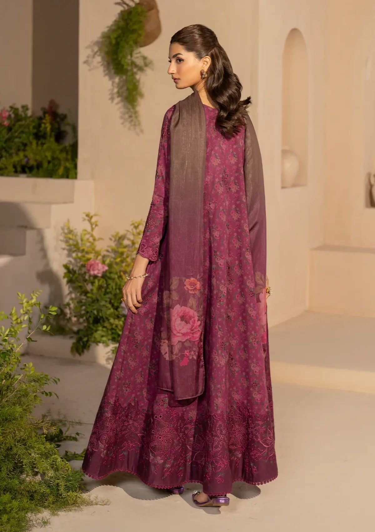 Lawn Suit with Chiffon Dupatta