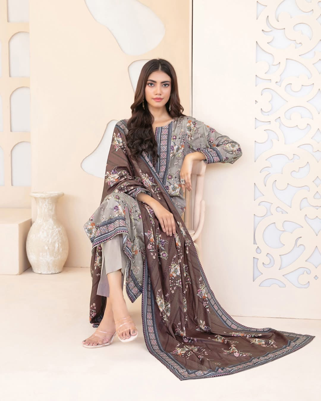 Elegant 3-Piece Stitched Digital Printed Staple