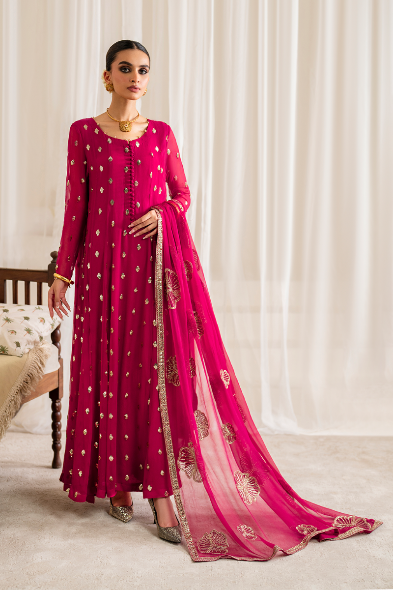 Rose Radiance Chiffon Kali Frock