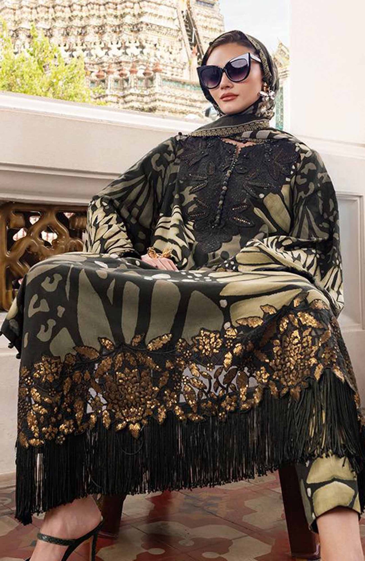 3 Piece Stitched Lawn Suit - Ready to Wear