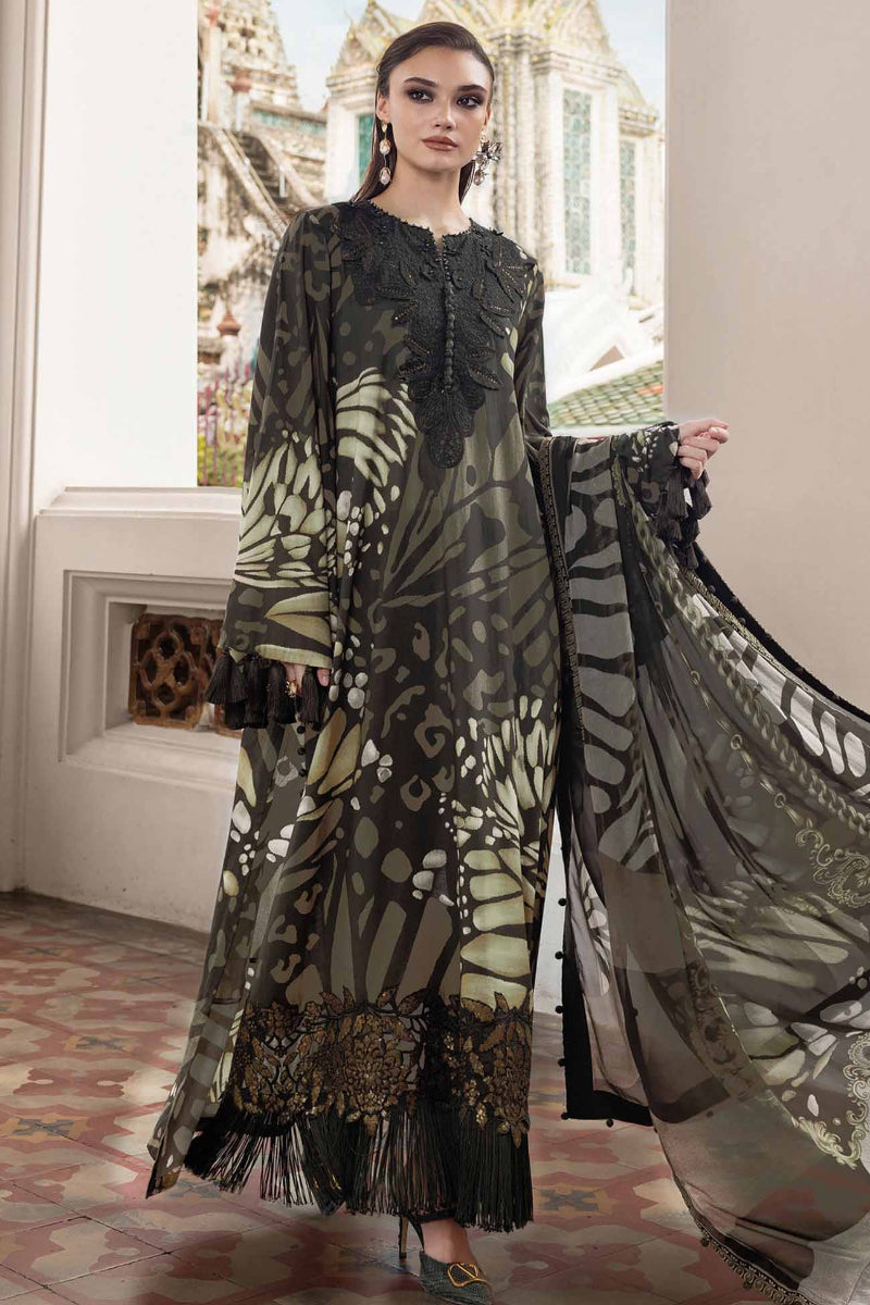 3 Piece Stitched Lawn Suit - Ready to Wear