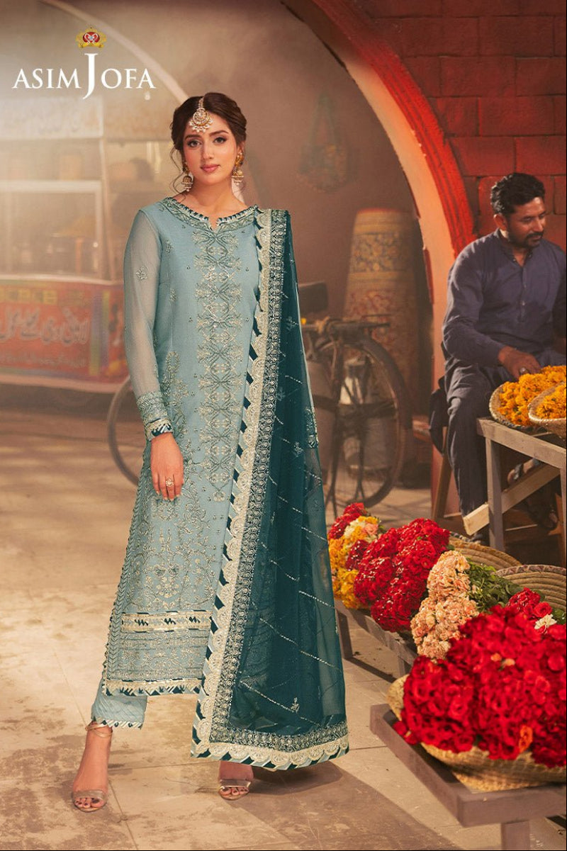 3 Piece Stitched Chiffon Suit