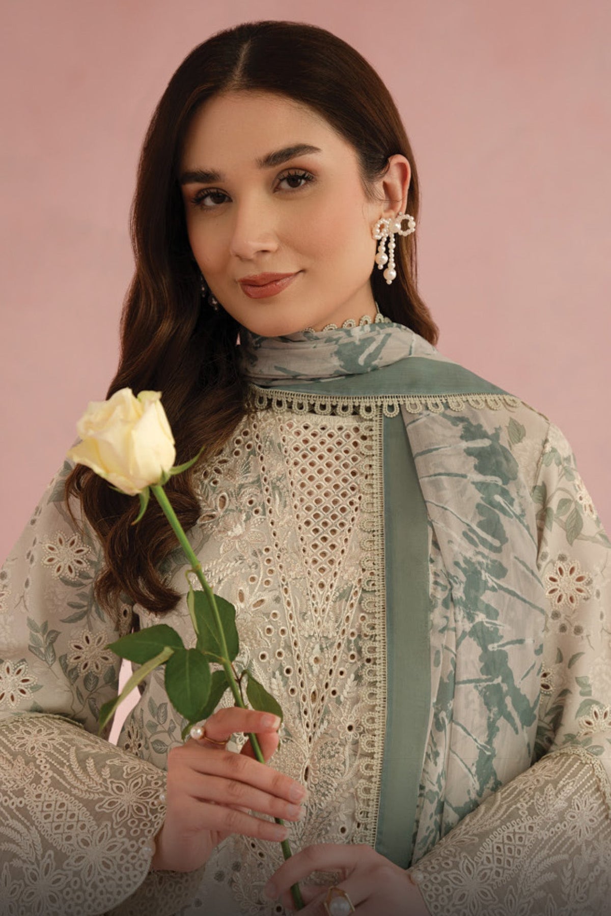 Floral Charm Embroidered Lawn