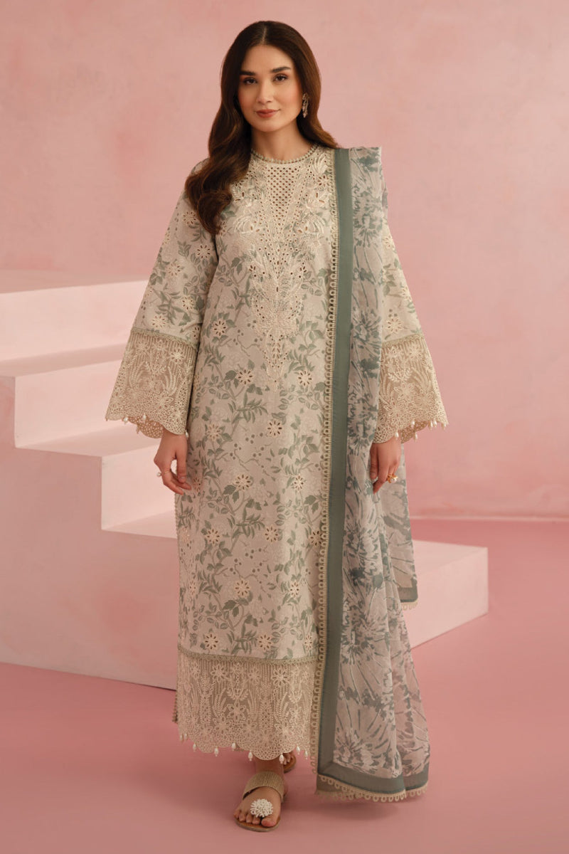 Floral Charm Embroidered Lawn