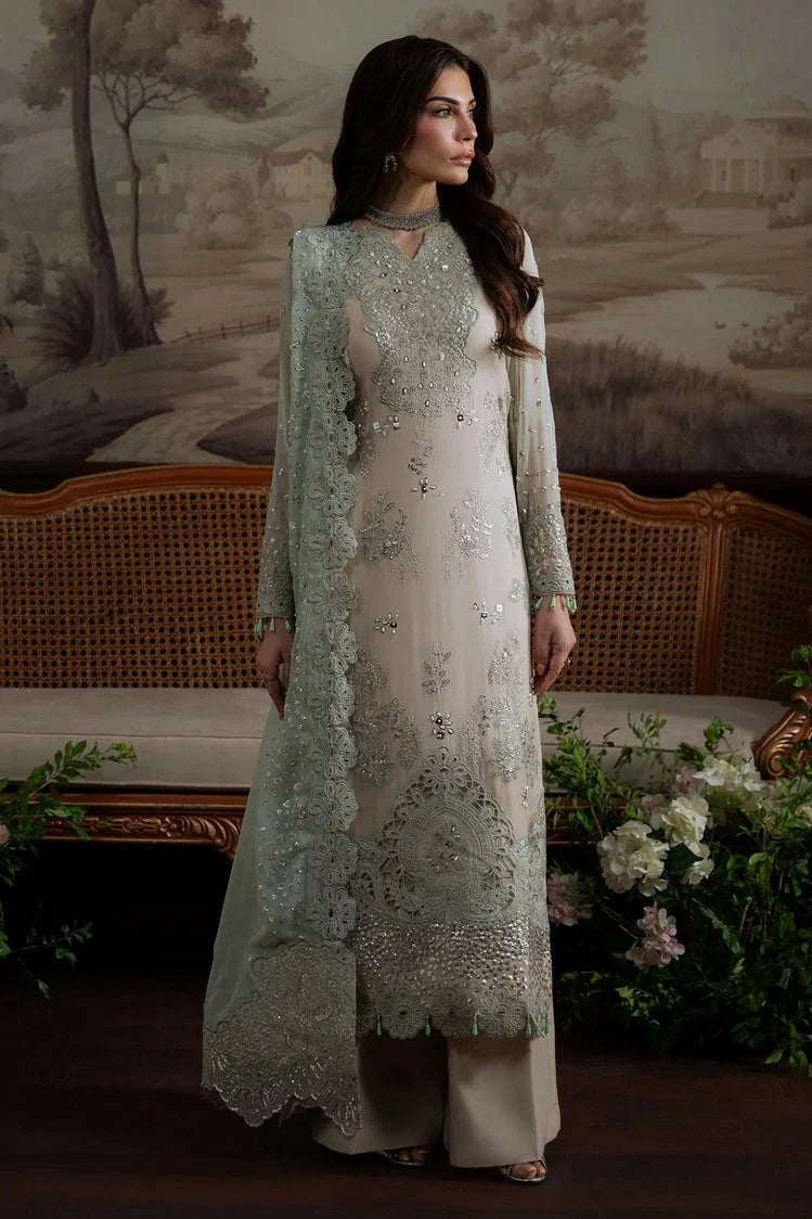 Chiffon stitched Embroidered Suit