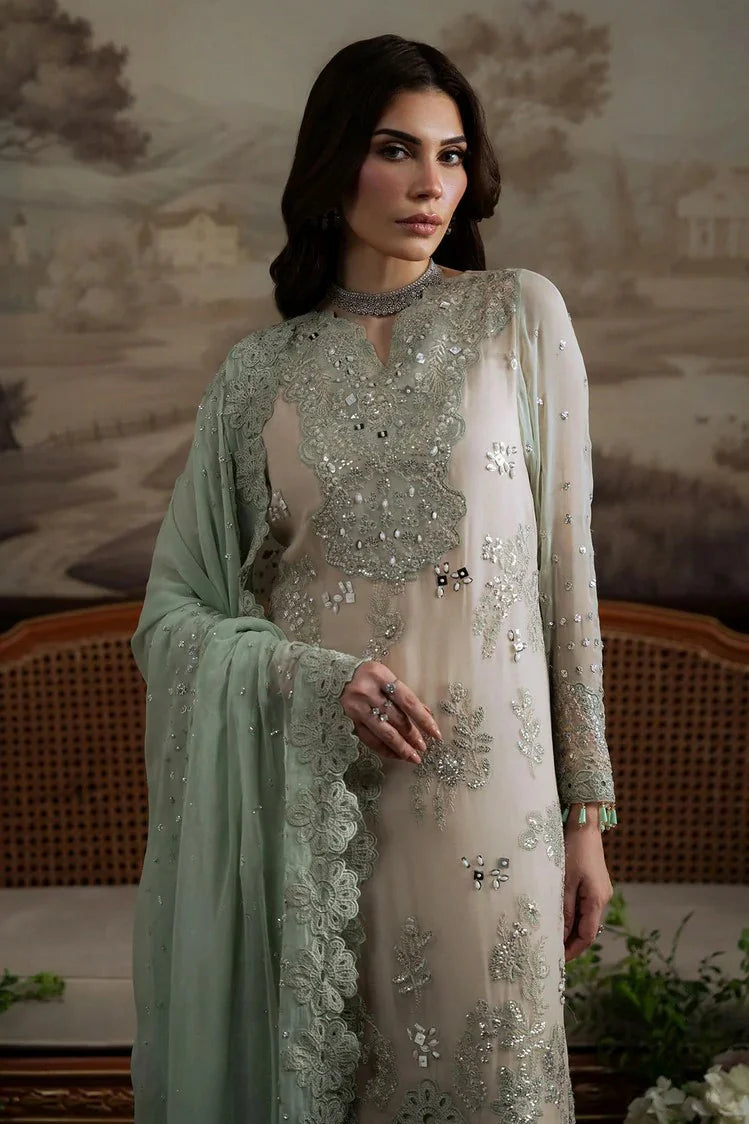 Chiffon stitched Embroidered Suit