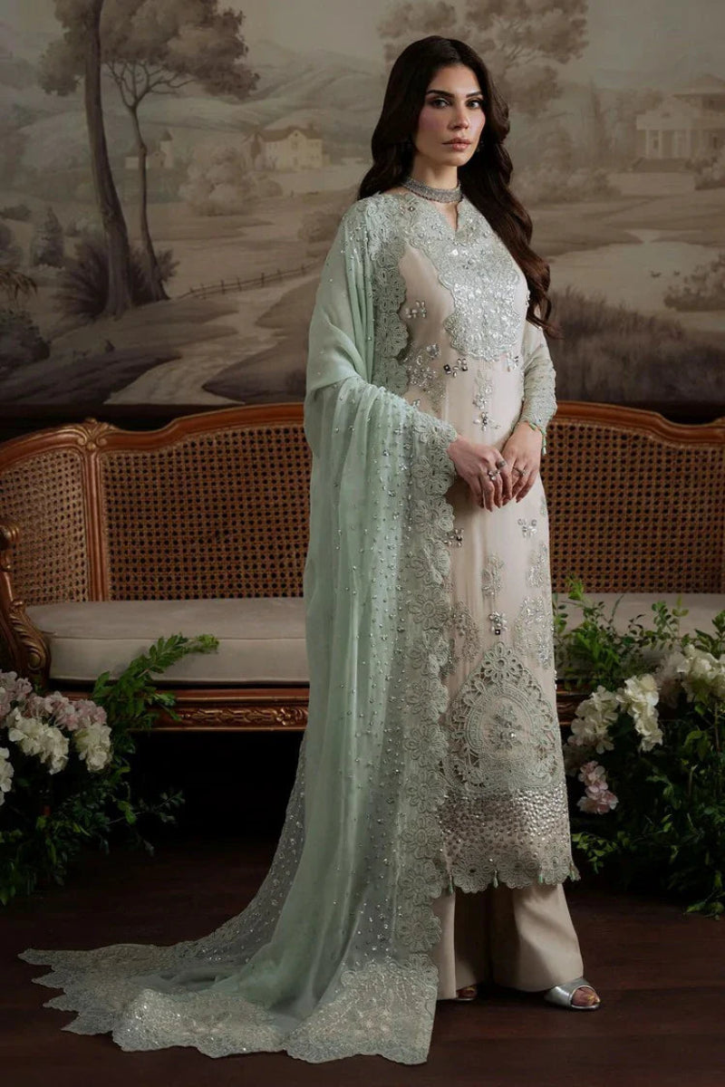 Chiffon stitched Embroidered Suit
