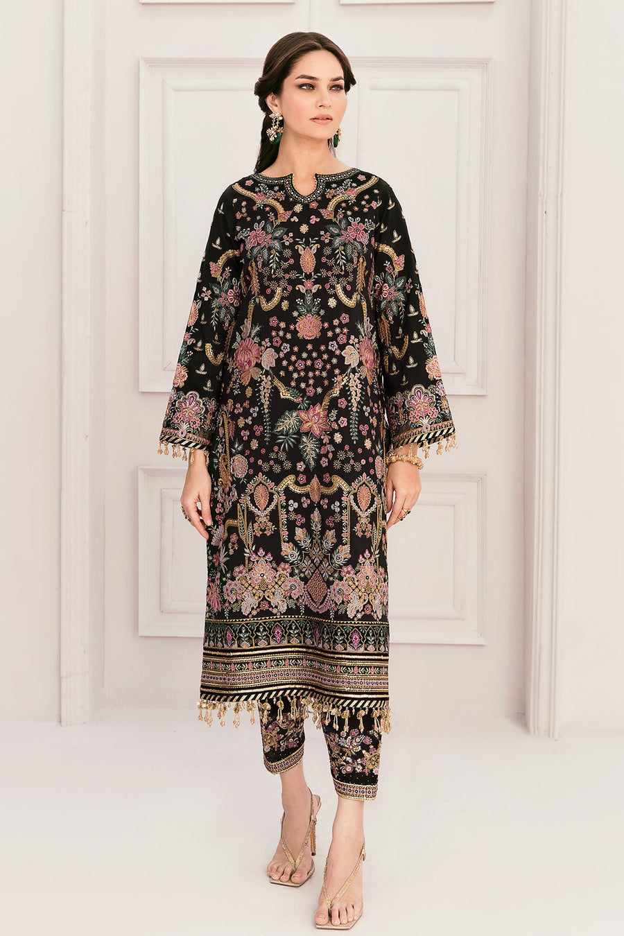 3 Piece Stitched Silk Suit - Ready to Wear