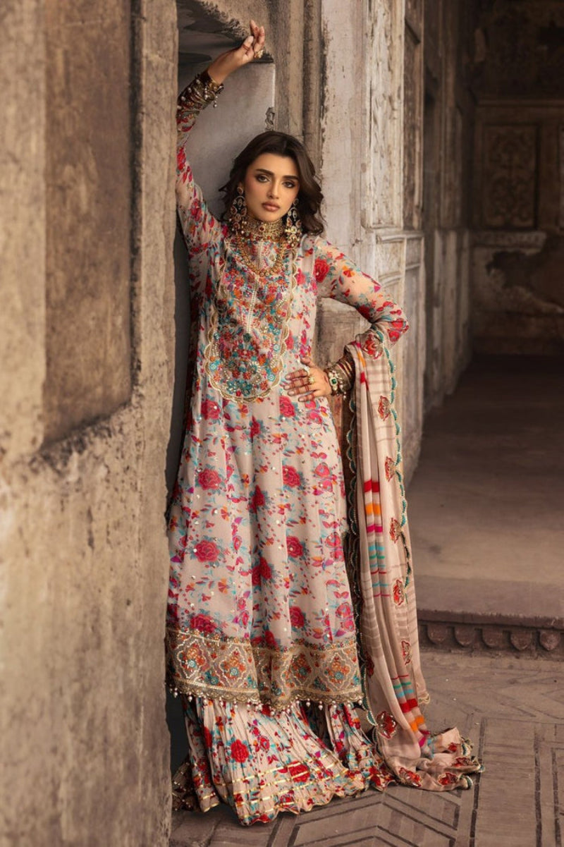 3 Piece Stitched Chiffon Suit - Ready to Wear