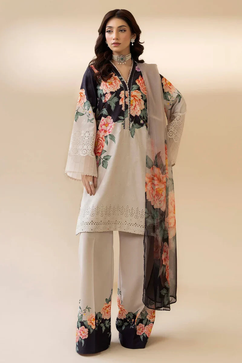 03-Piece Printed Lawn Suit | Ready To Wear