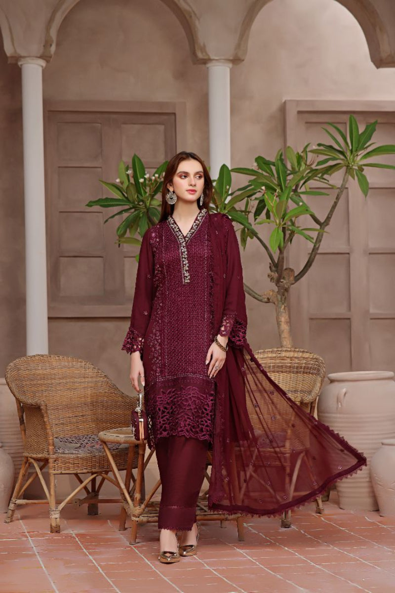 Chiffon Suit with Malai Trouser