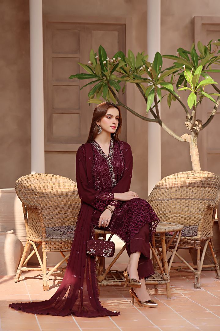 Chiffon Suit with Malai Trouser
