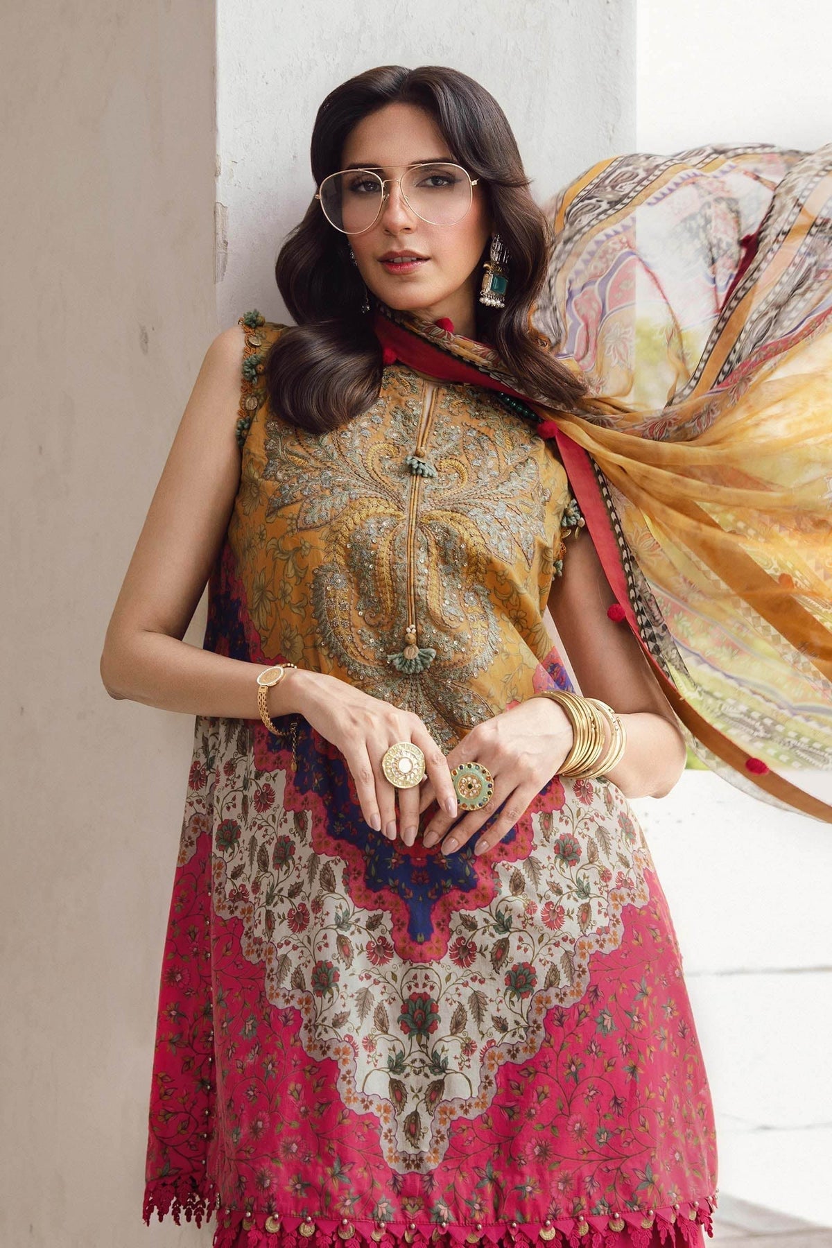 3 Piece Stitched Lawn Suit - Ready to Wear