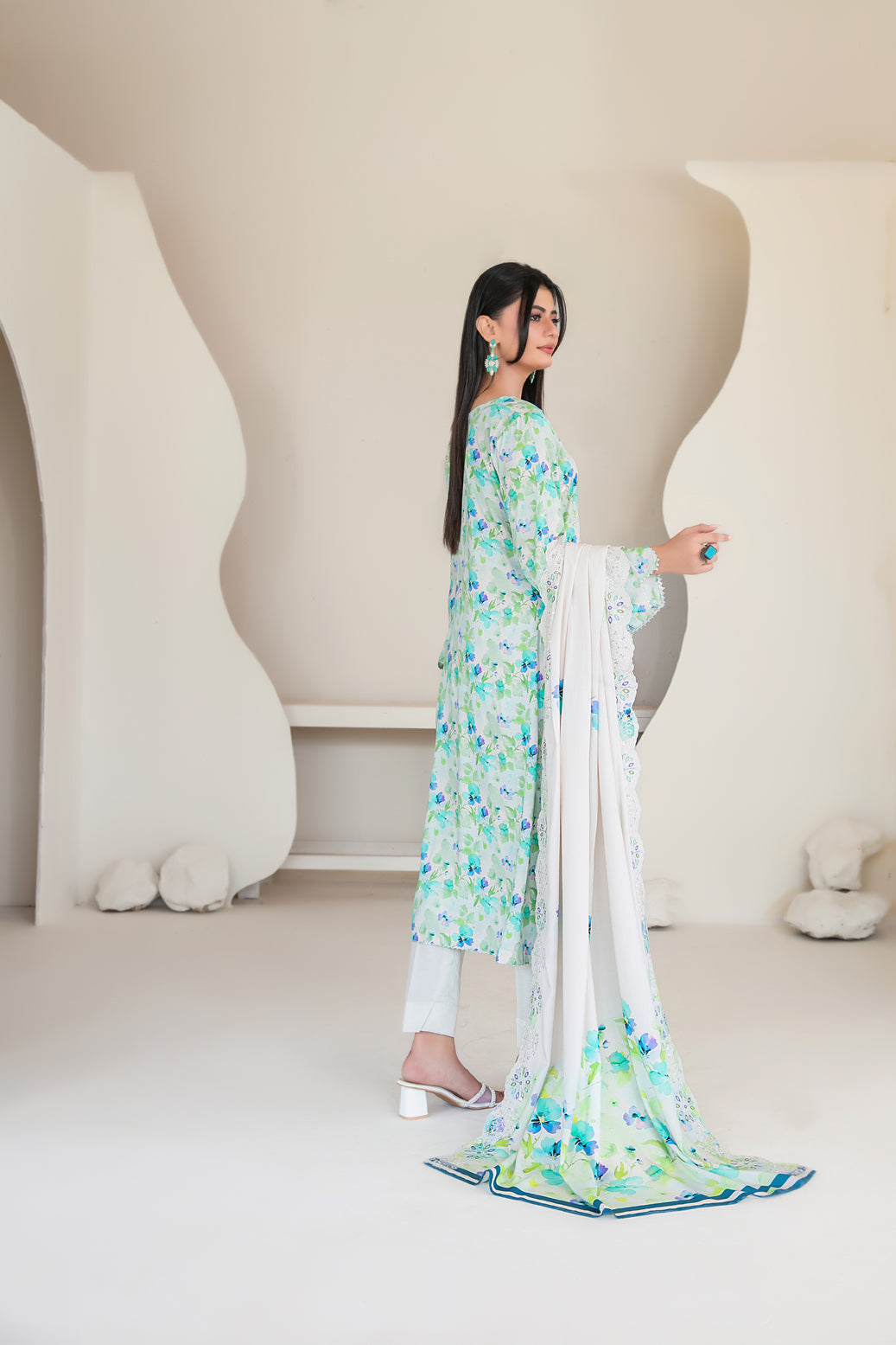 3 Piece  Lawn Suit