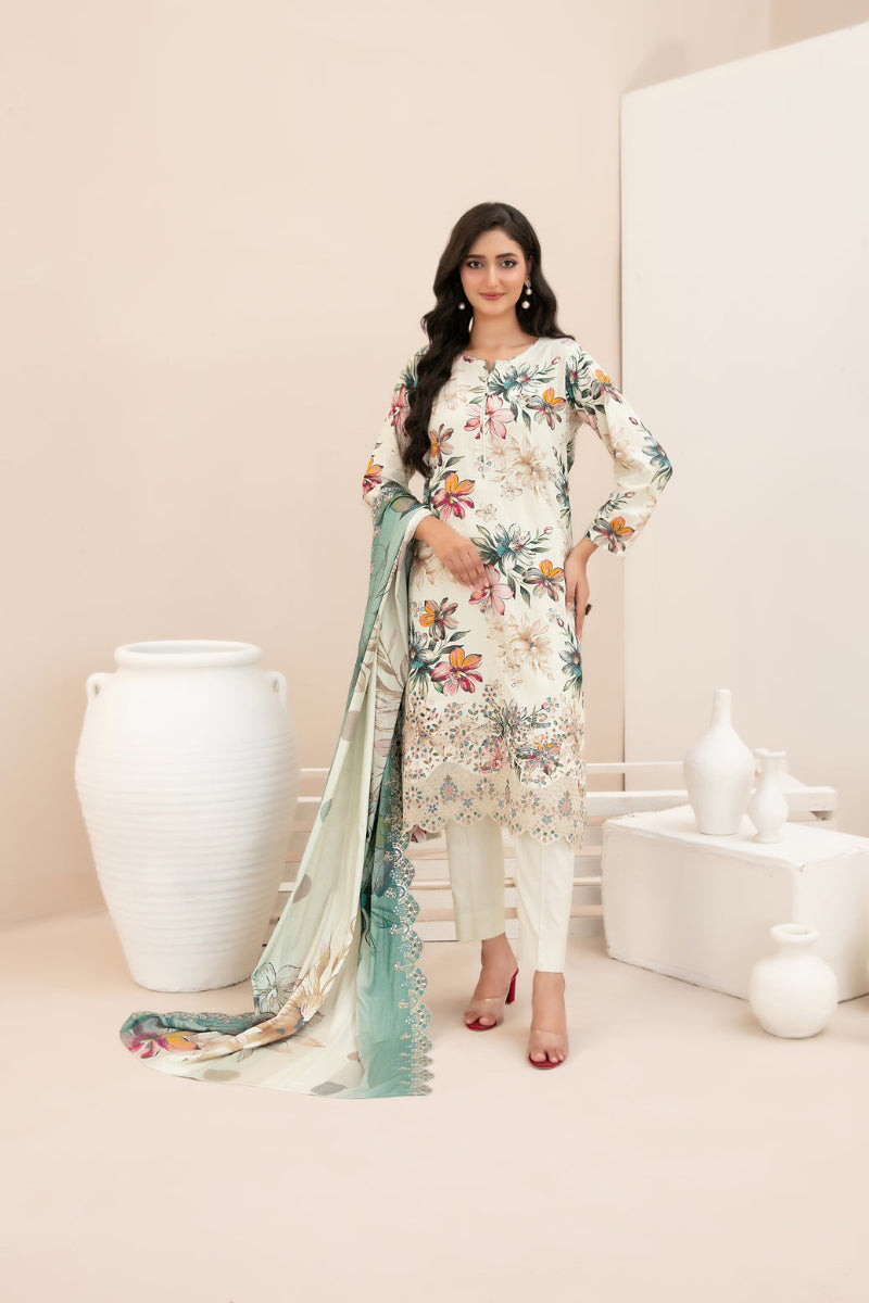 Embroidered Lawn 3-Piece Suit